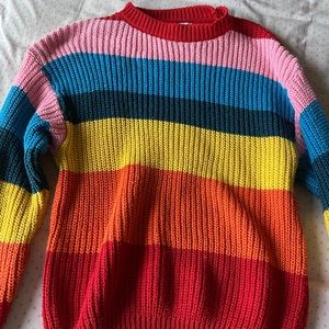 Colorful striped sweater